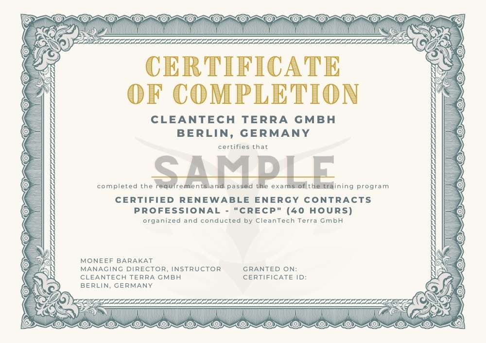 CRECP Certificate Sample